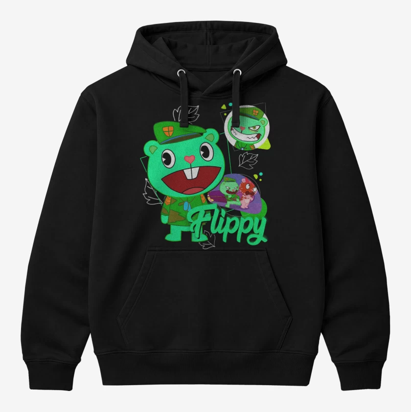 Polerón Canguro Negro de Flippy