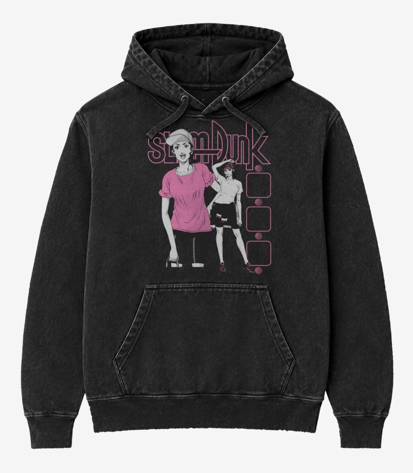 Poleron Canguro Acid Wash Negro de SLDNK Ayako B