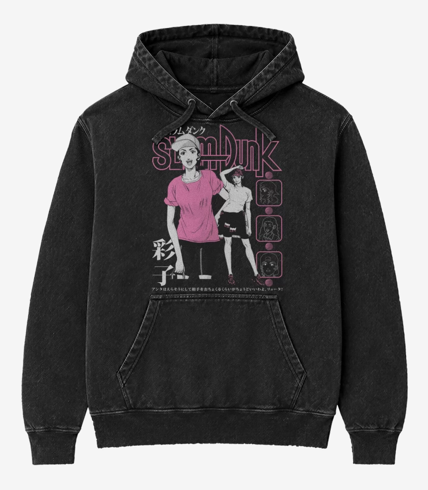 Poleron Canguro Acid Wash Negro de SLDNK Ayako N