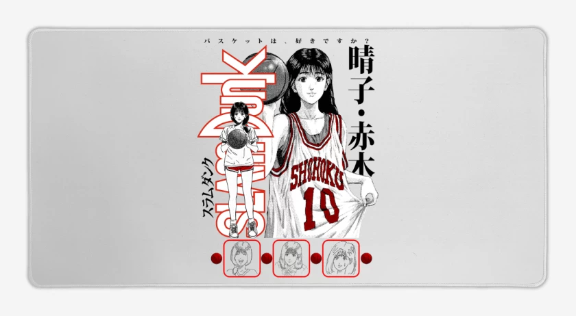 Mouse pad Gamer Blanco de SLDNK Haruko Akagi B