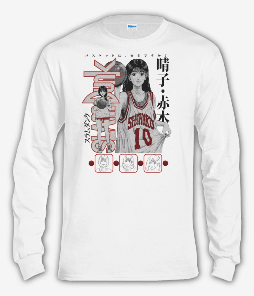 Polera manga larga Blanco de SLDNK Haruko Akagi B