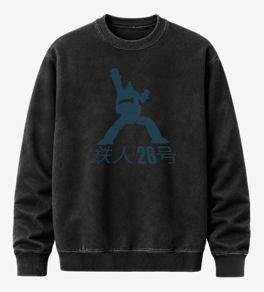 Poleron Polo Acid Wash Negro de Tetsujin 28-go