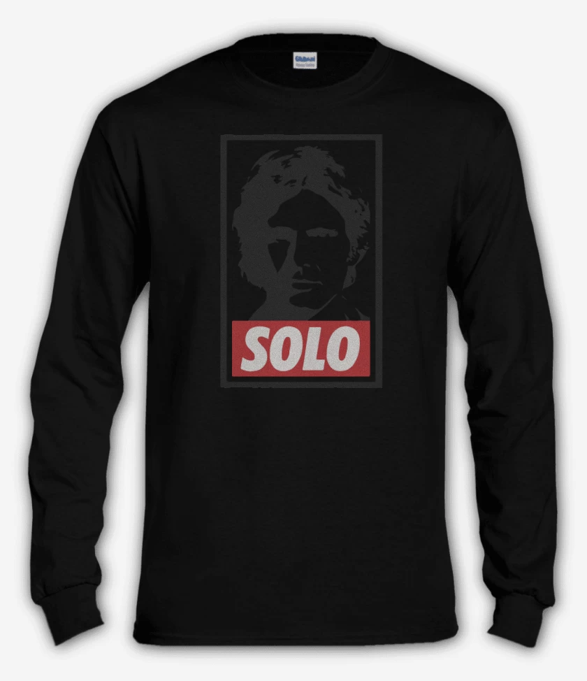 Polera manga larga Negro de Solo
