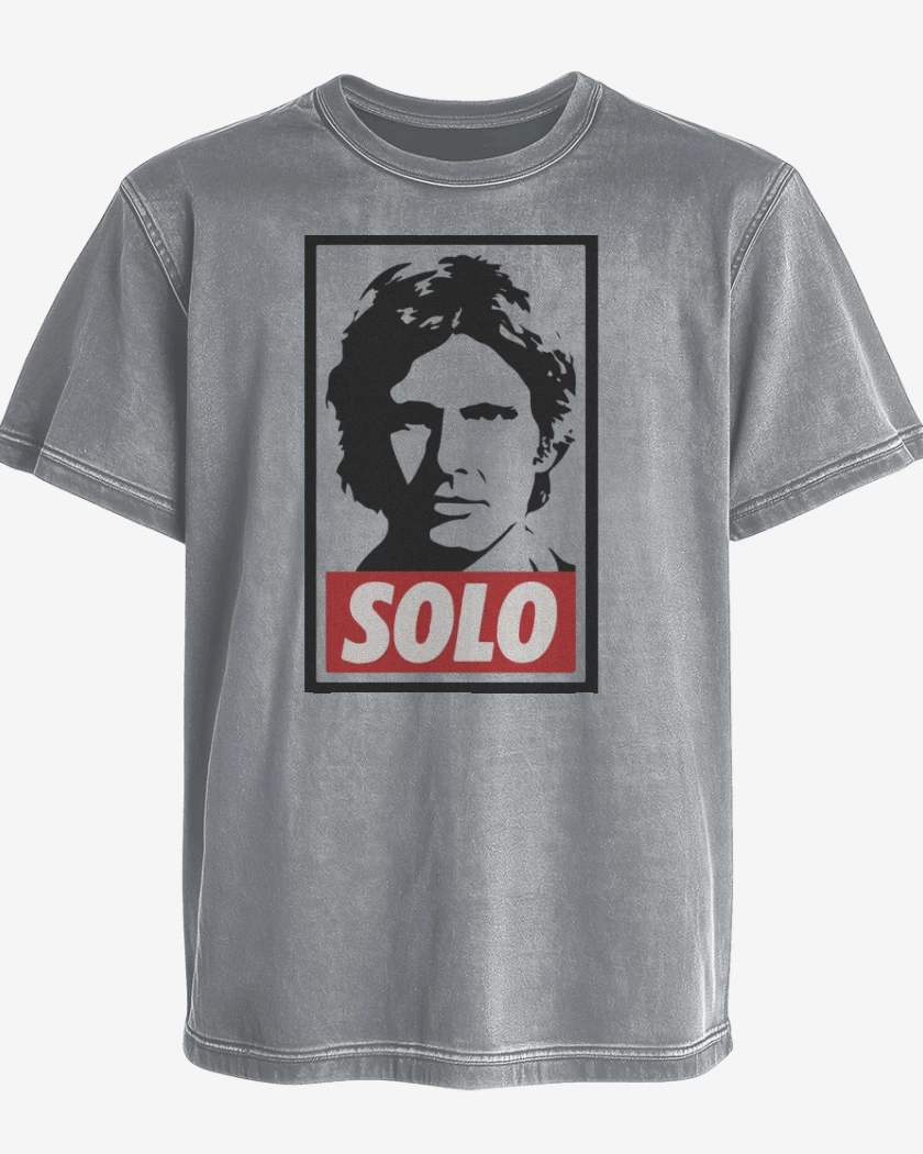 Polera desgastada Gris Melange de Solo