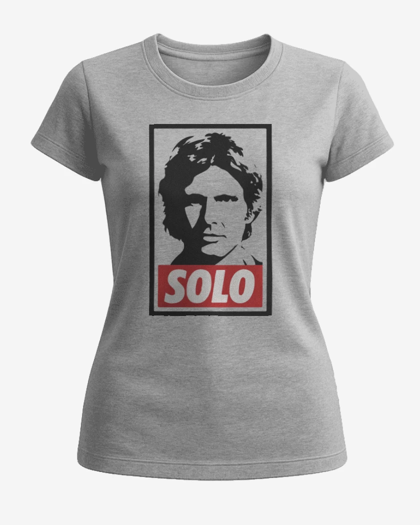 Polera de Mujer Gris Melange de Solo