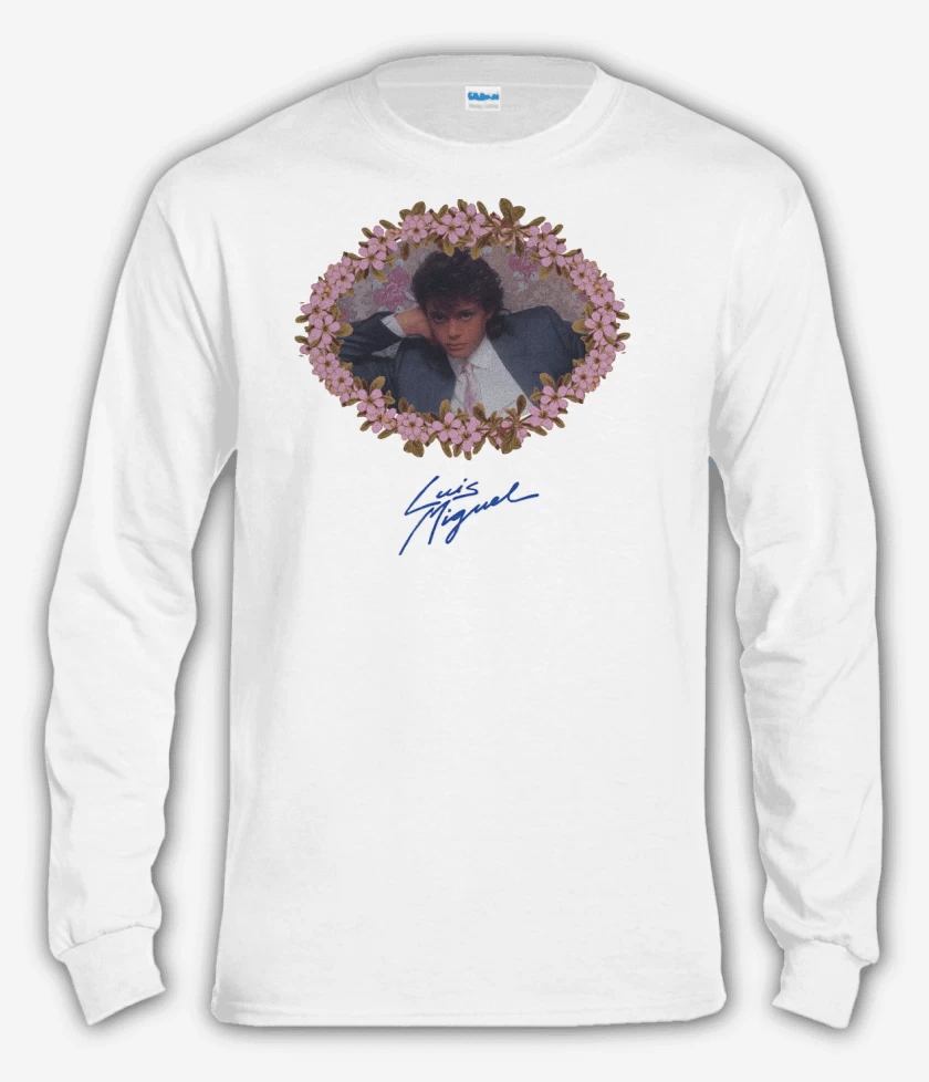 Polera manga larga Blanco de Luis Miguel Joven