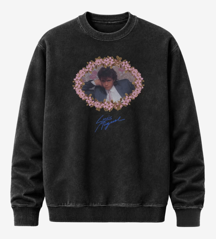Poleron Polo Acid Wash Negro de Luis Miguel Joven