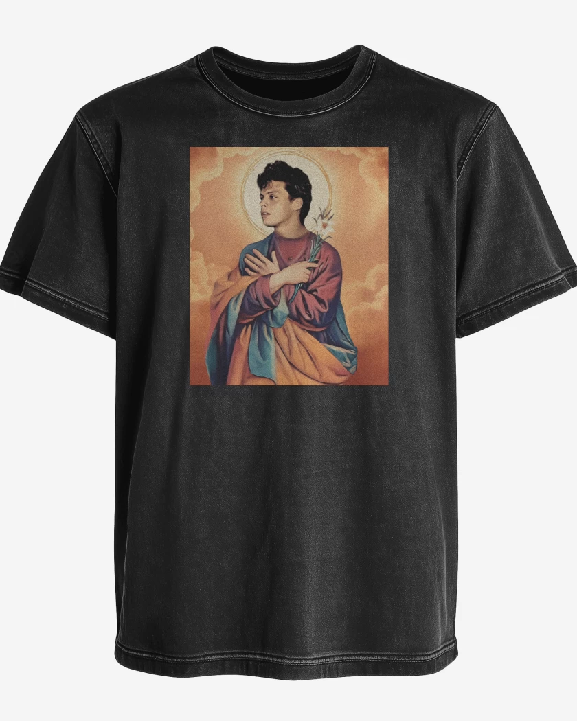 Polera desgastada Negro de San Luis Miguel