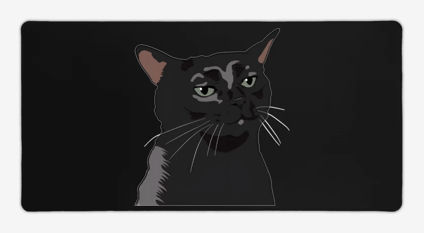 Mouse pad Gamer Gatito Negro MEME