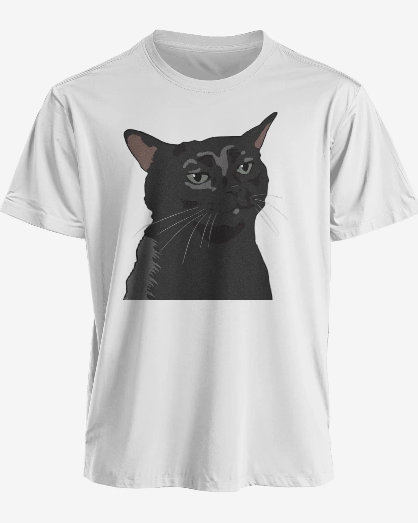 Polera Gatito Negro MEME