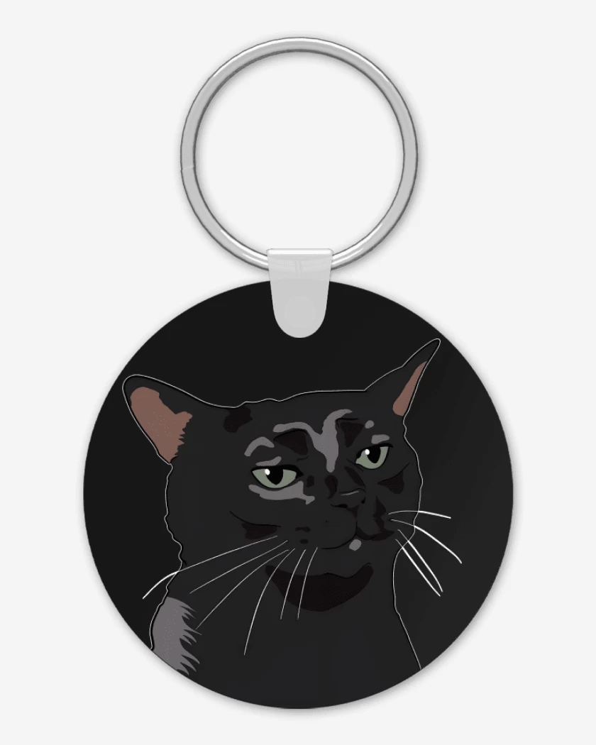 Llavero Gatito Negro MEME