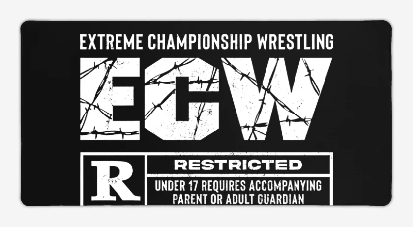 Mouse pad Gamer Negro de Extreme Championship Wrestling