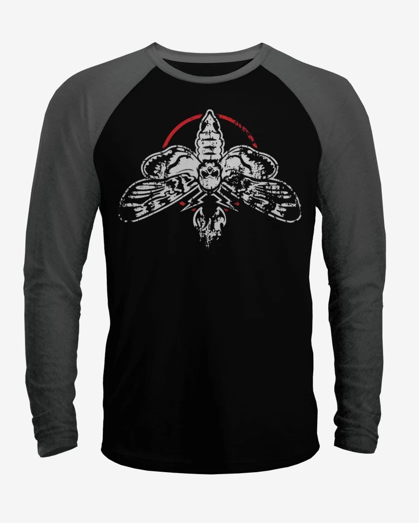 Polera Raglan Negro / Negro Heather de Luciernaga Wyatt