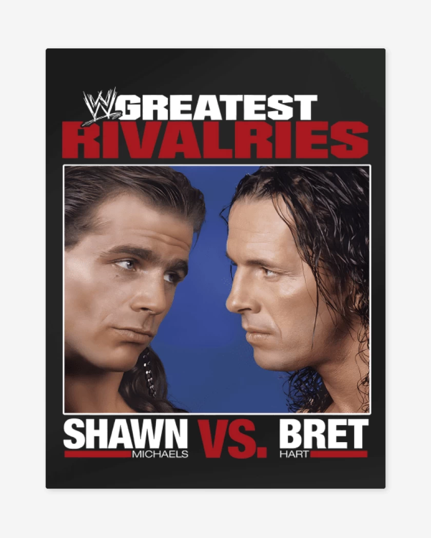 Print metalico Negro de Shawn vs Bret 