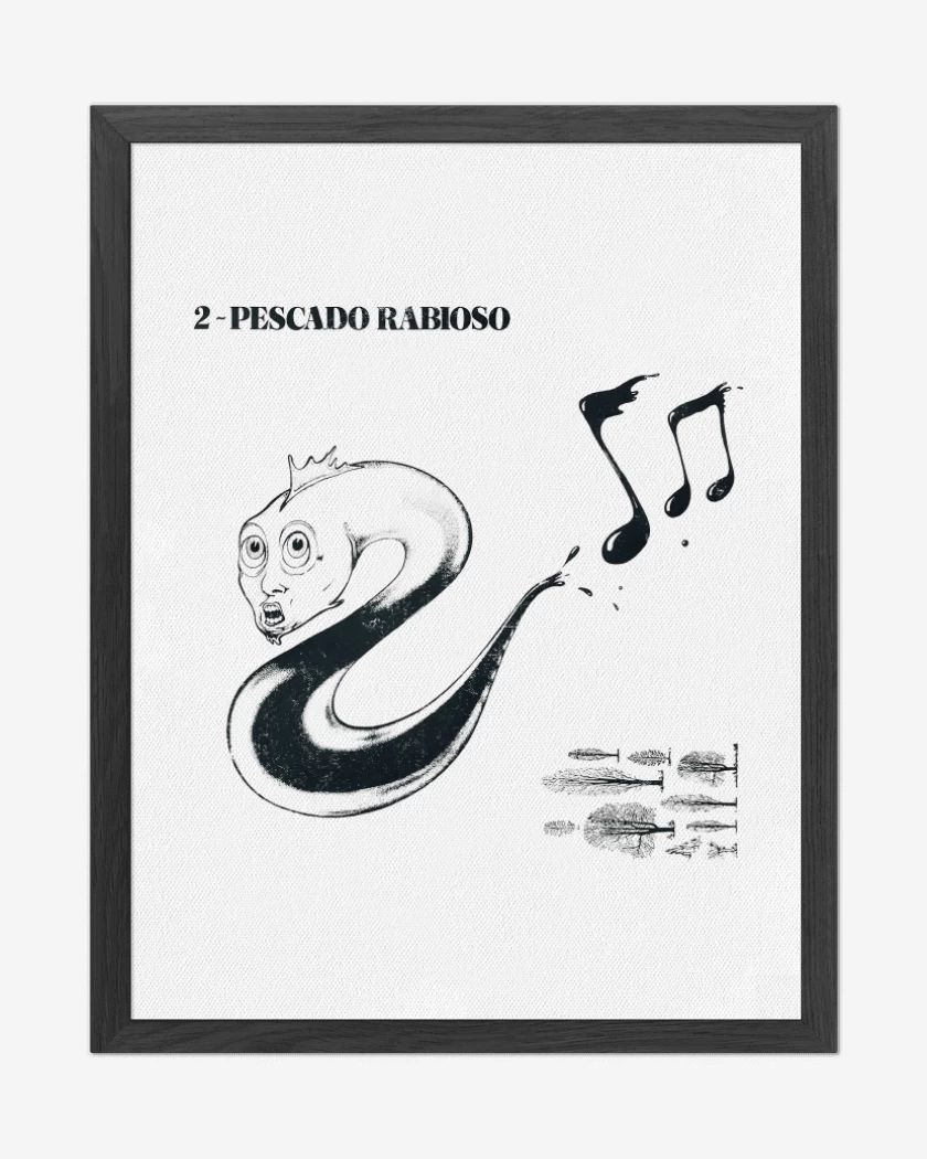 Cuadro decorativo Blanco de 2 - Pescado Rabioso