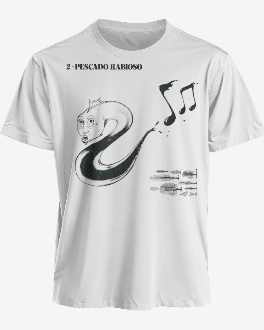 Polera premium Blanco de 2 - Pescado Rabioso