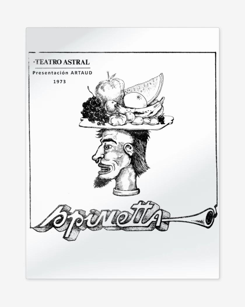Print metalico Blanco de Teatro Astral