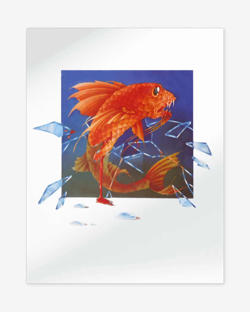 Print metalico Blanco de Pescado Rabioso II
