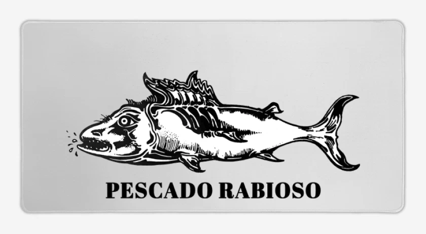 Mouse pad Gamer Blanco de Pescado Rabioso