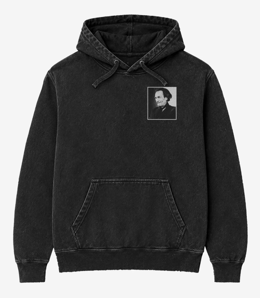Poleron Canguro Acid Wash Negro de PR Artaud Bol