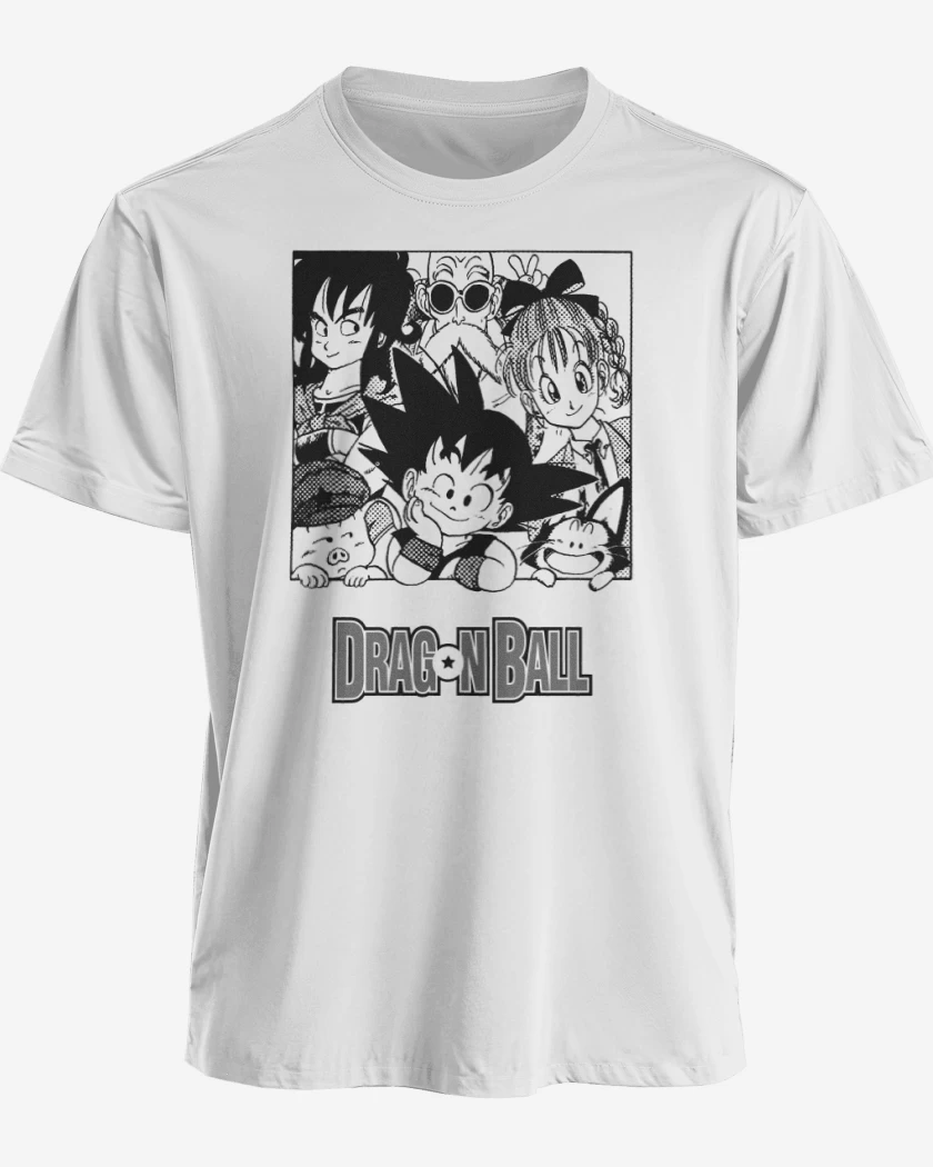Polera premium Blanco de Goku y sus amigos