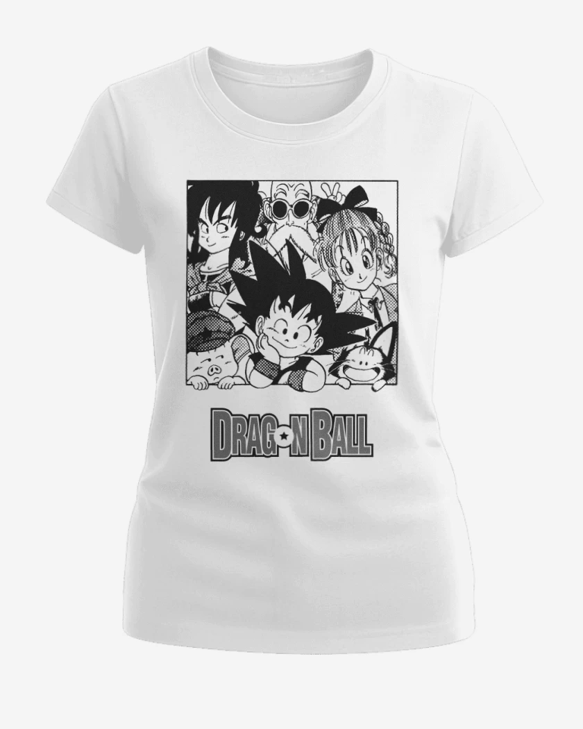 Polera de Mujer Goku y sus amigos