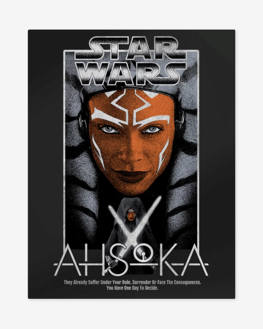 Print metalico Negro de SW Ahsoka