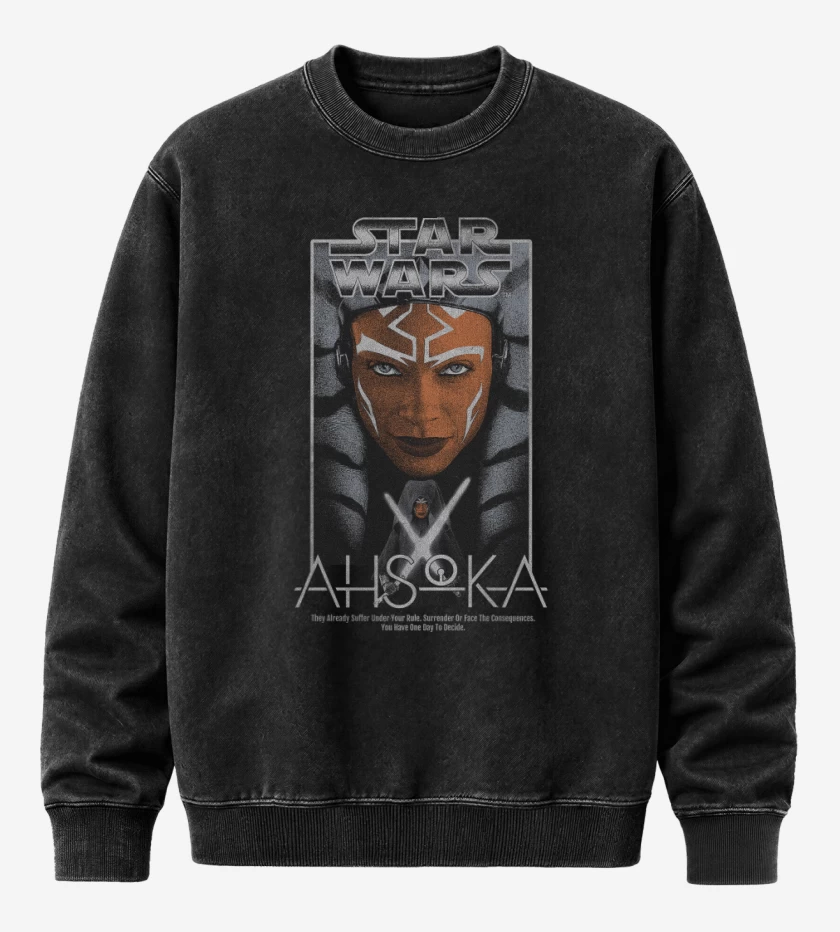Poleron Polo Acid Wash Negro de SW Ahsoka