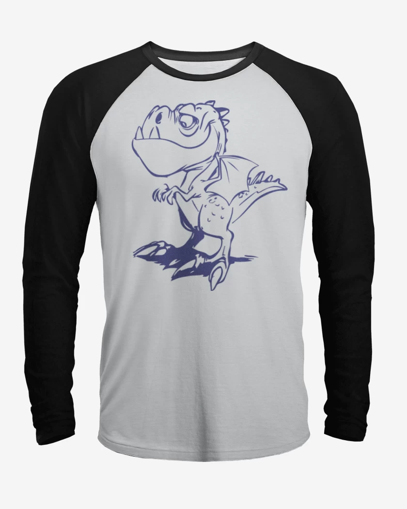 Polera Raglan Blanco / Negro de Dino