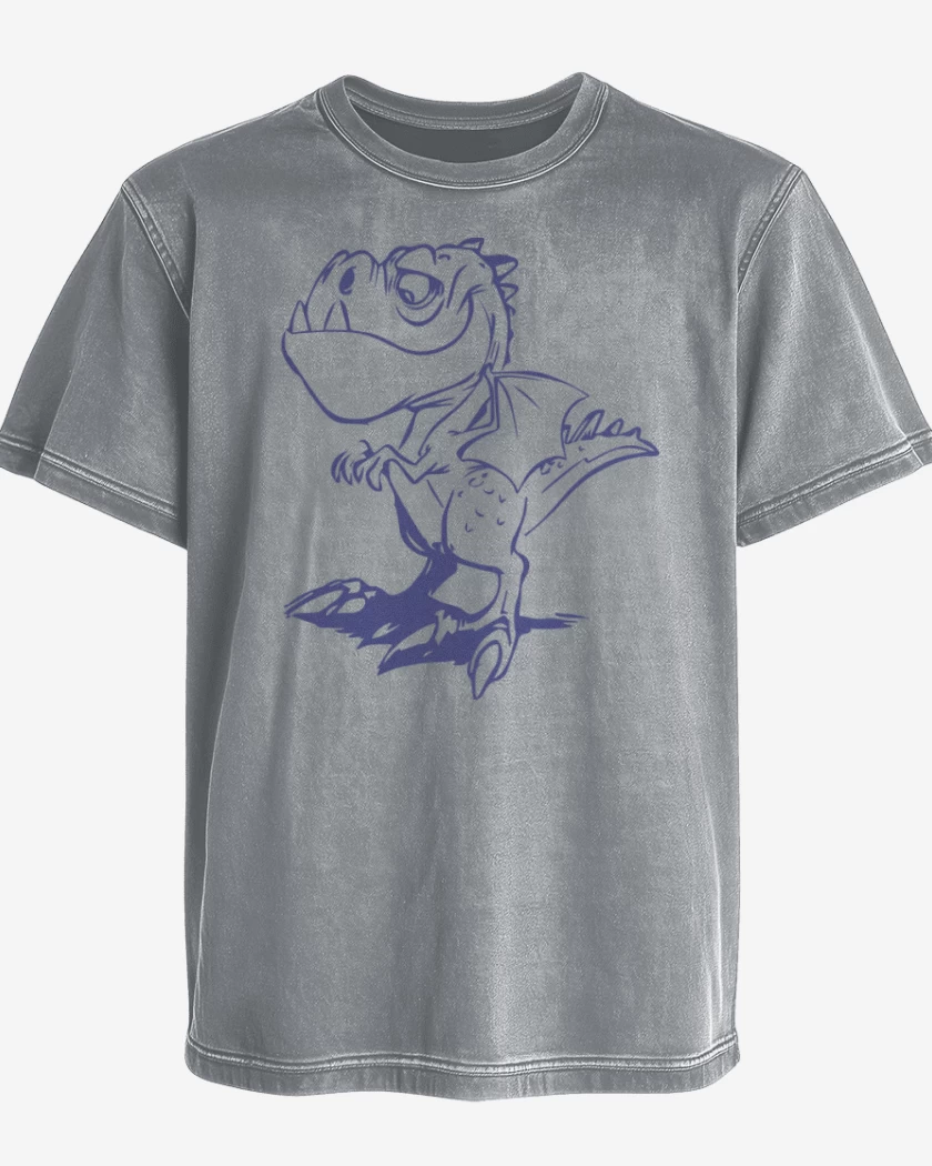 Polera desgastada Gris Melange de Dino