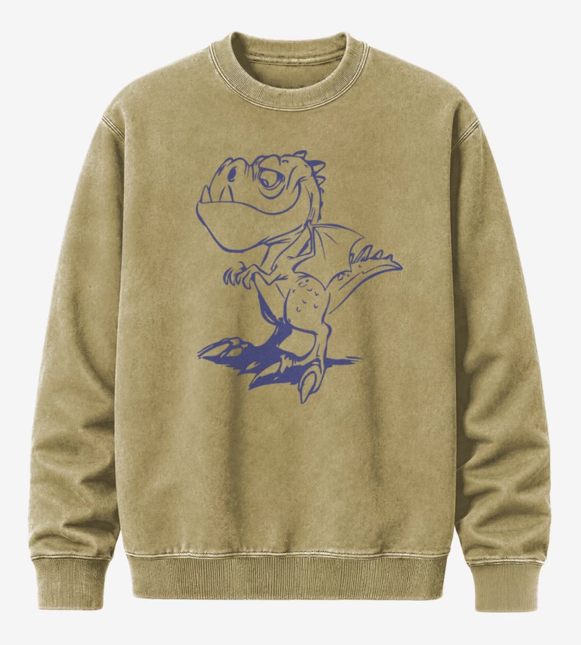 Poleron Polo Acid Wash Beige de Dino