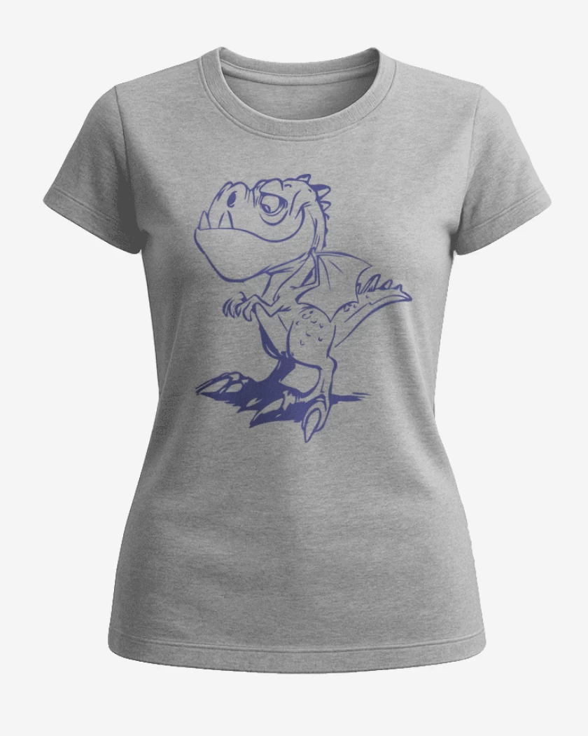 Polera de Mujer Gris Melange de Dino