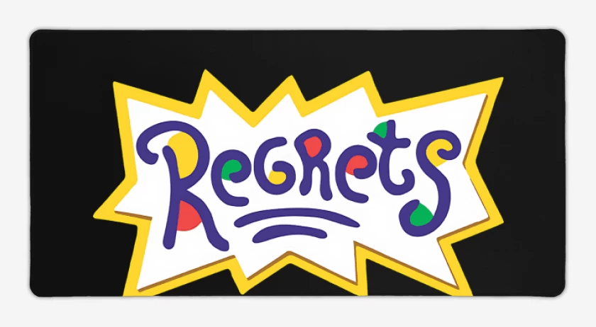 Mouse pad Gamer Negro de Regrets