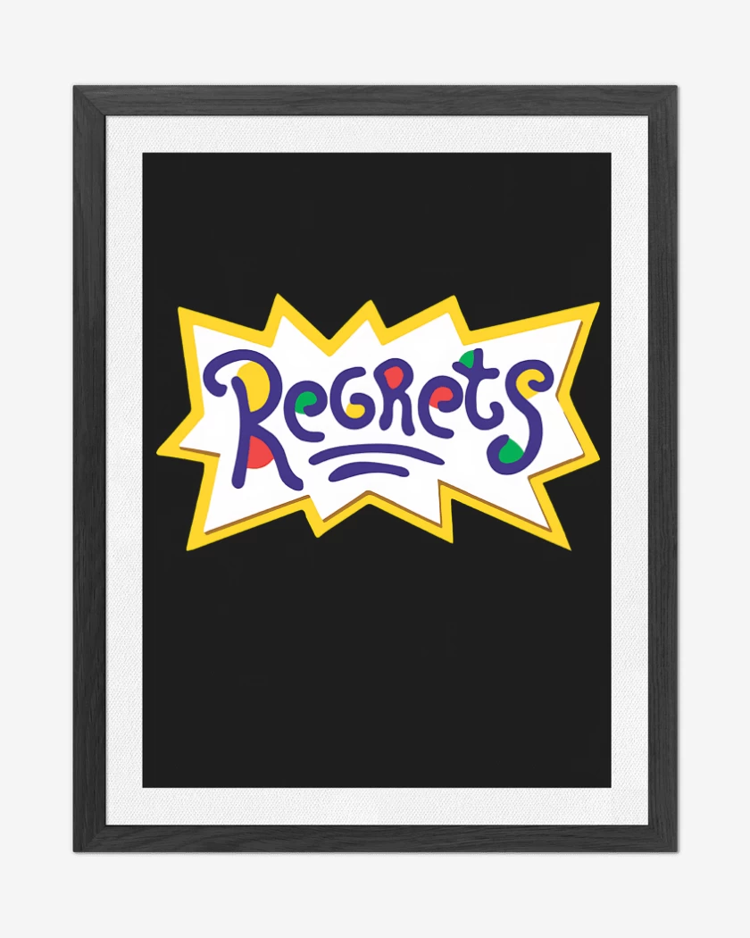 Cuadro decorativo Negro de Regrets