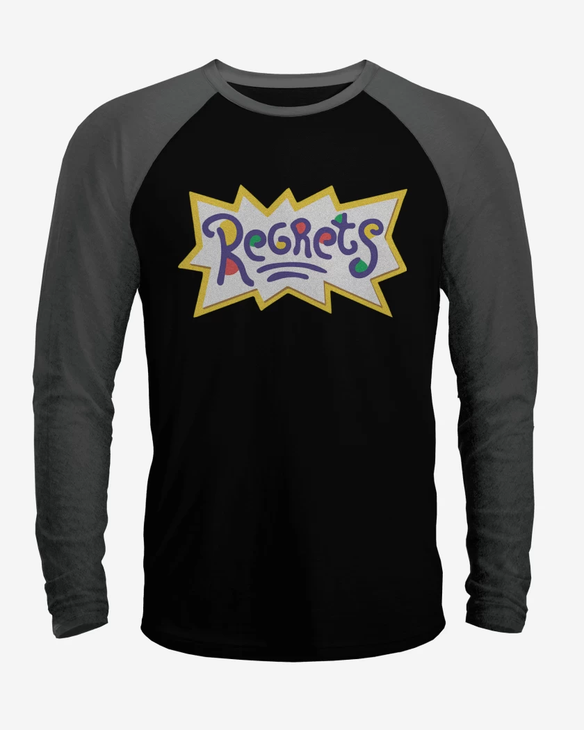 Polera Raglan Negro / Negro Heather de Regrets