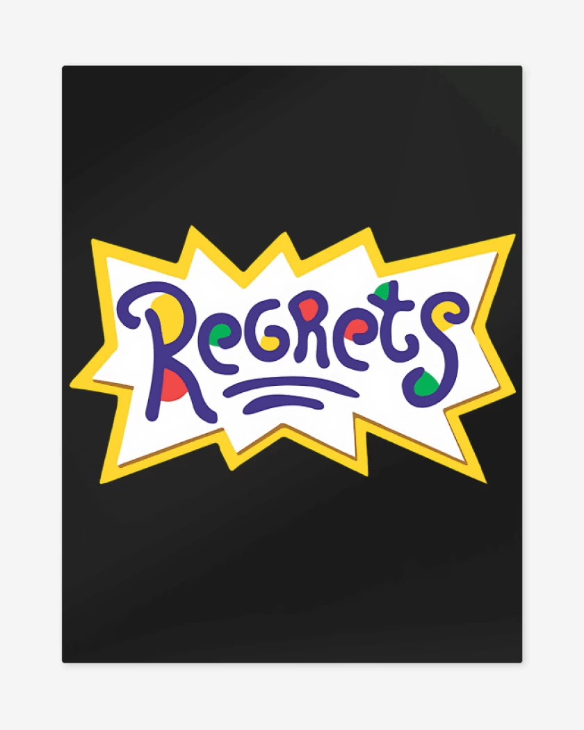 Print metalico Negro de Regrets