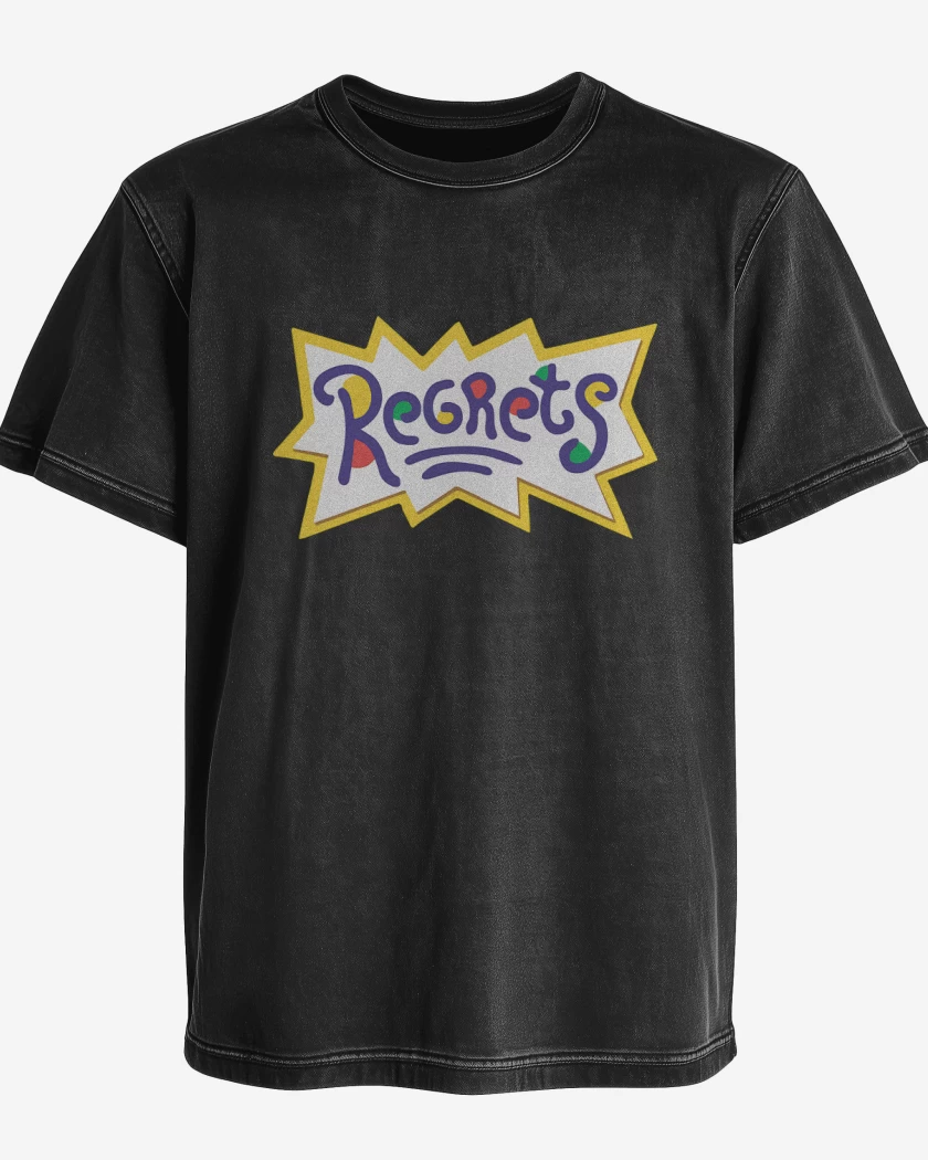 Polera desgastada Negro de Regrets