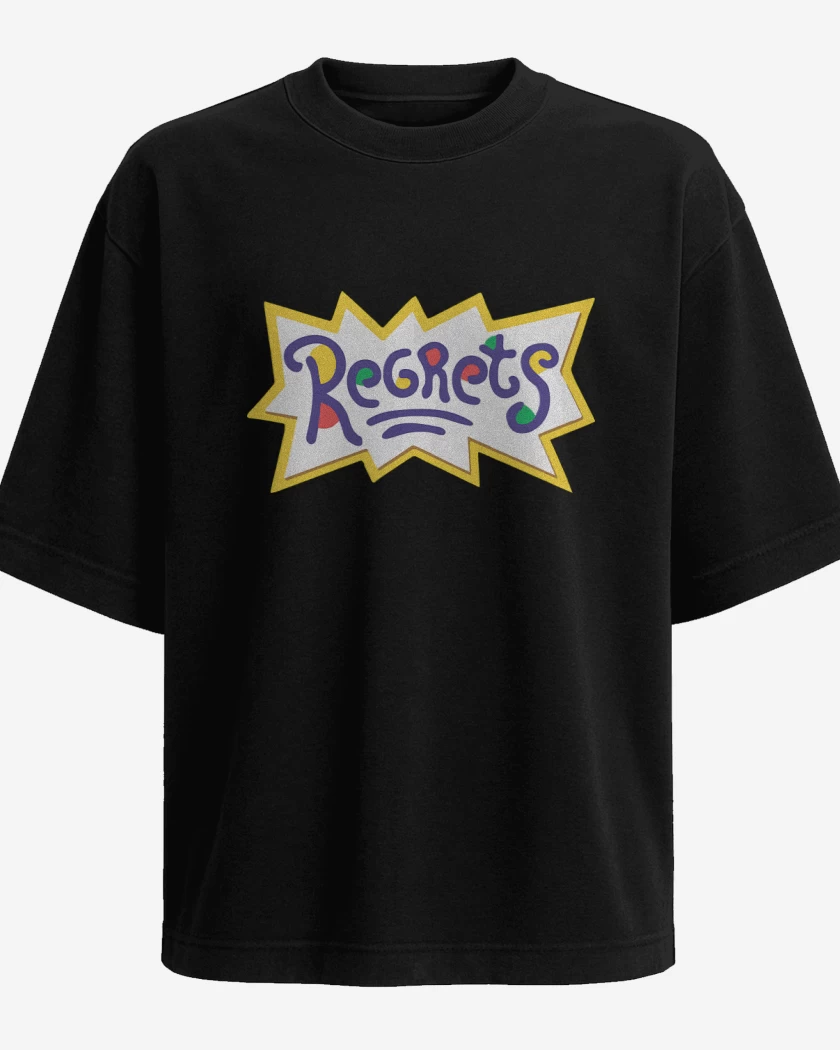 Polera Oversize Negro de Regrets