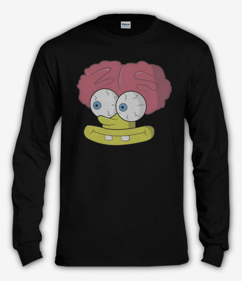 Polera manga larga Negro de Bob Cerebro Esponja