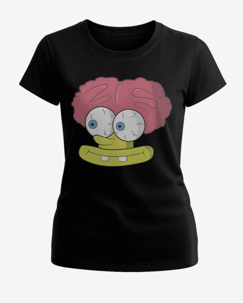 Polera de Mujer Negro de Bob Cerebro Esponja
