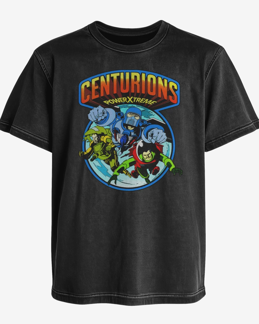 Polera desgastada Negro de Los centuriones