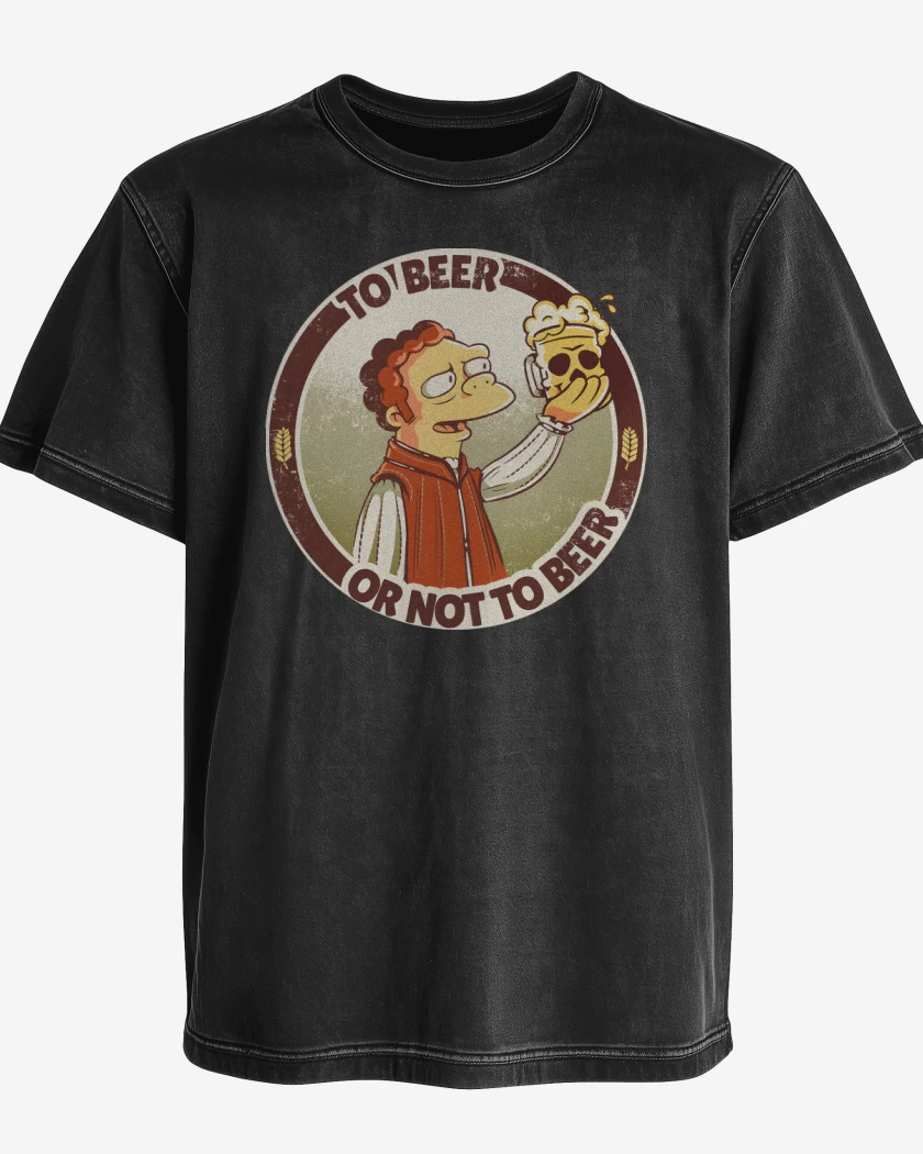 Polera desgastada Negro de Ser(verza) o No Ser(veza)