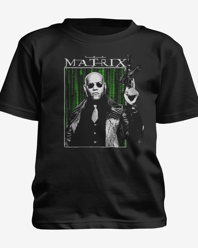 Polera de niño Negro de The Matrix Morpheus