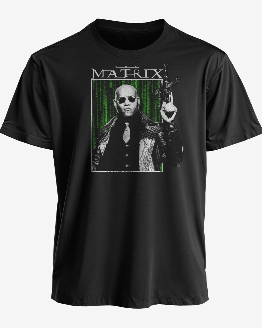 Polera premium Negro de The Matrix Morpheus
