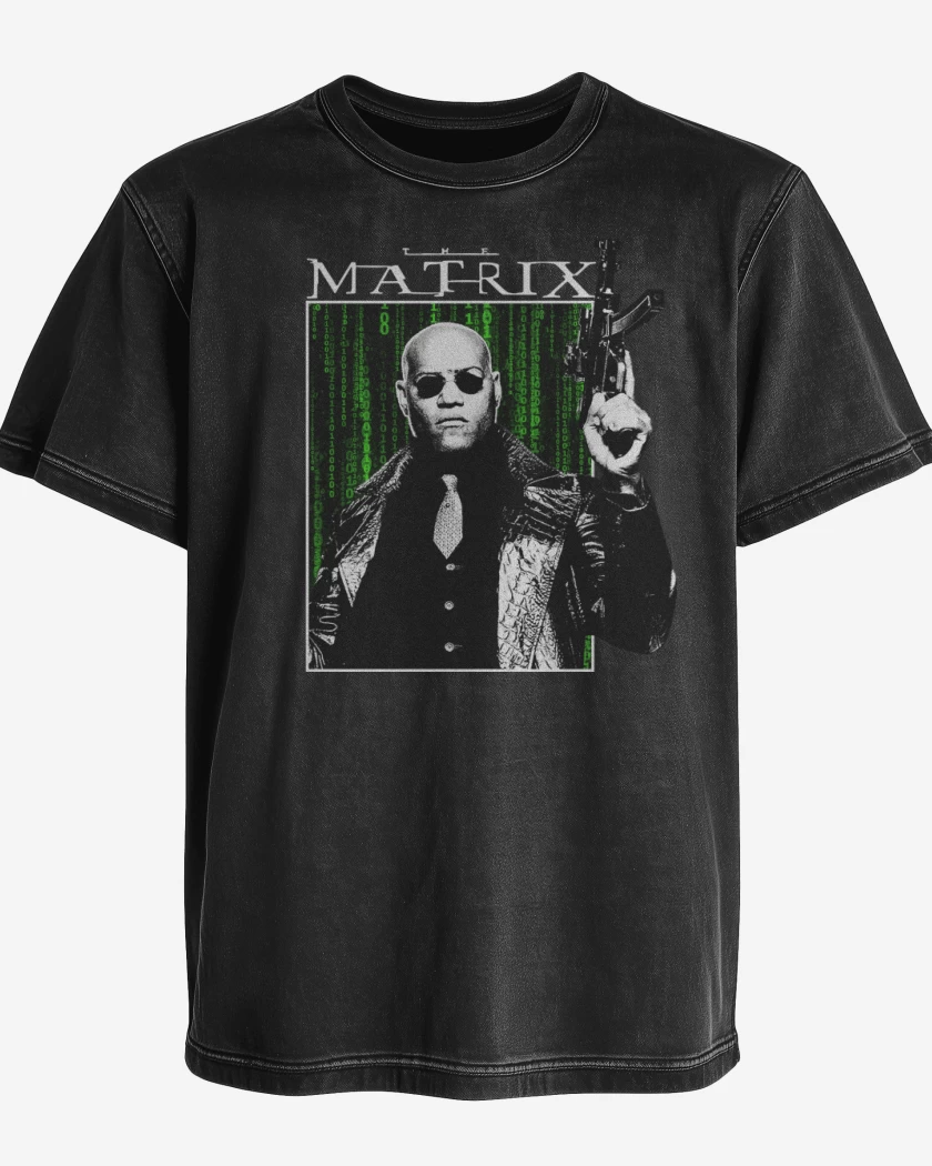 Polera desgastada The Matrix Morpheus