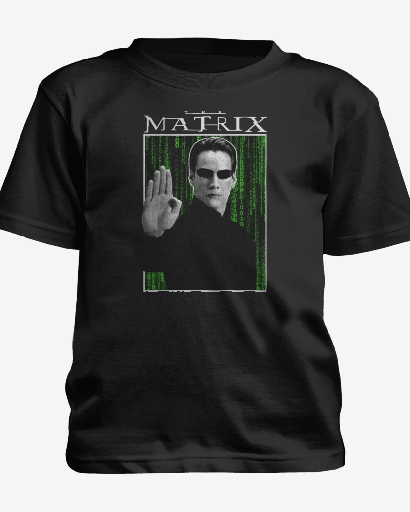 Polera de niño Negro de The Matrix Neo