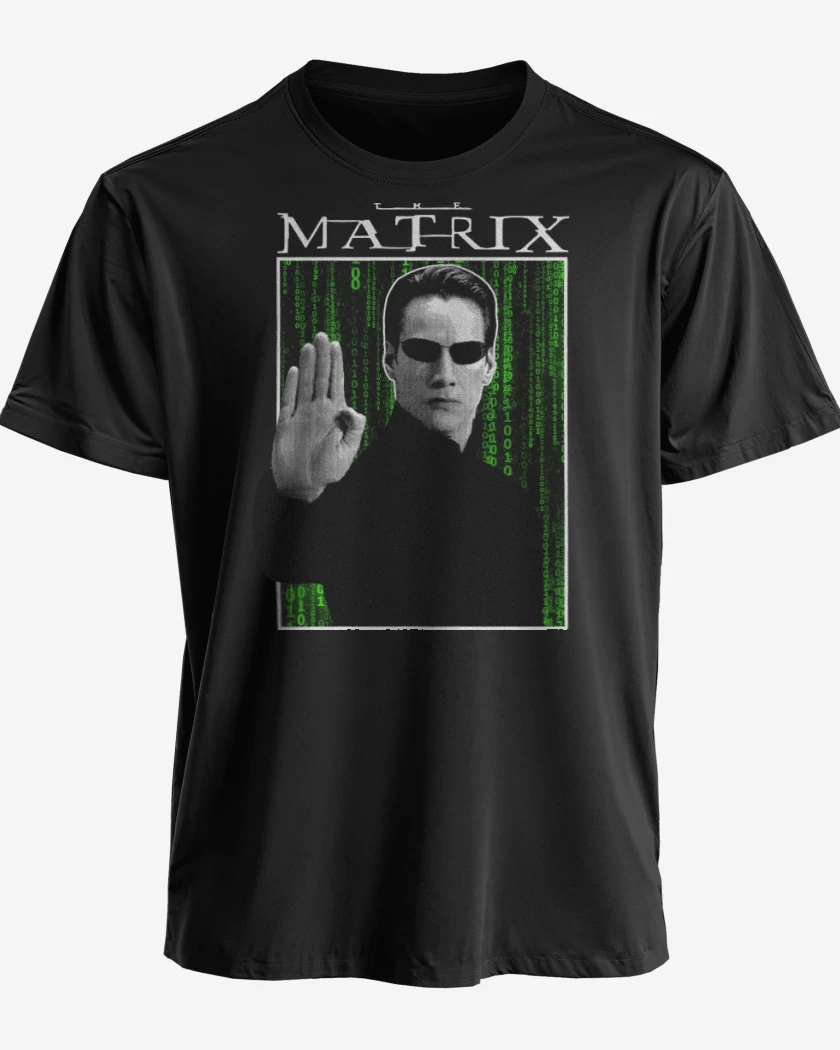 Polera premium Negro de The Matrix Neo
