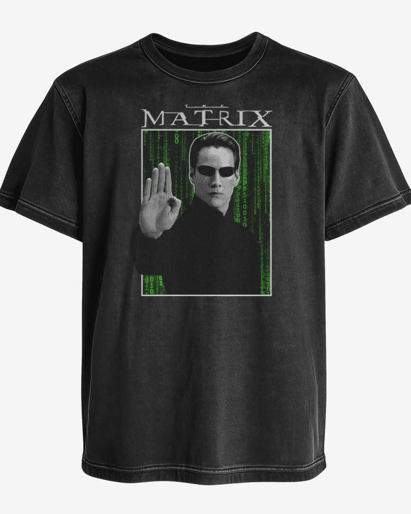 Polera desgastada The Matrix Neo