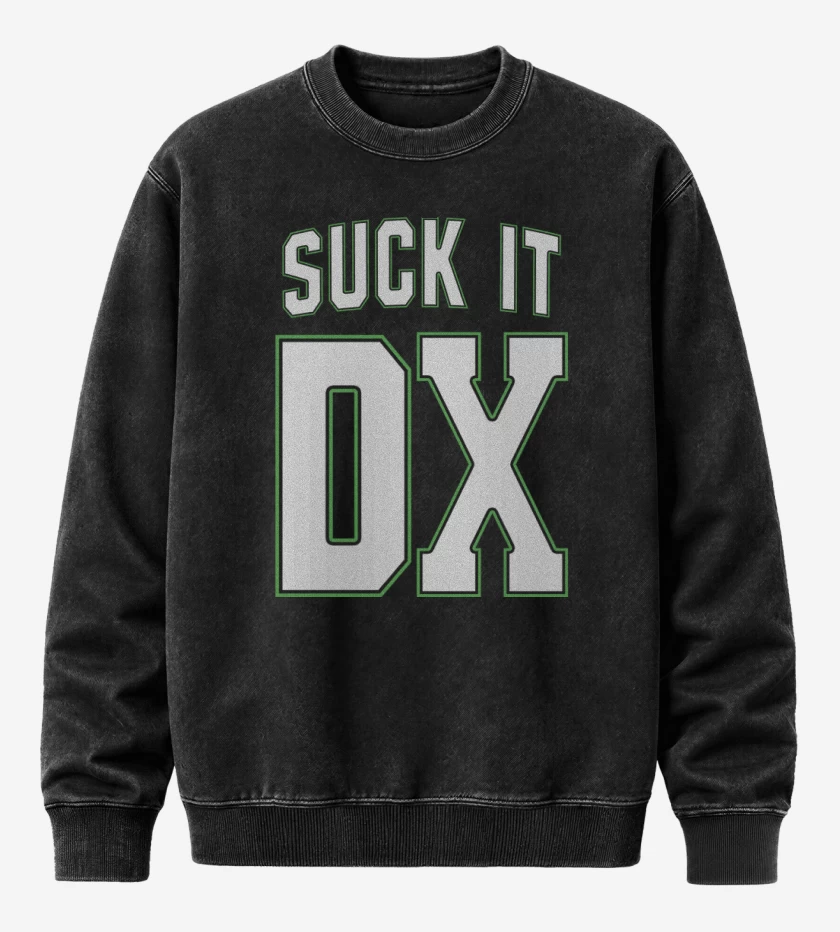 Poleron Polo Acid Wash Negro de DX Suck It