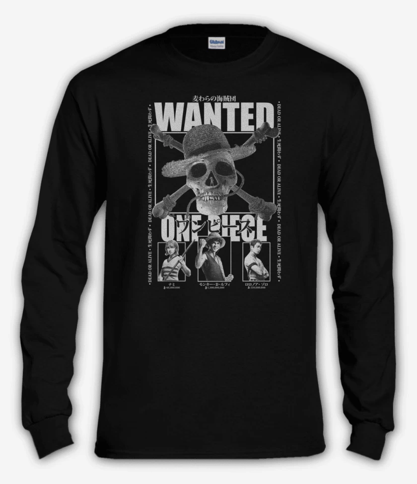Polera manga larga Negro de OP Live Action